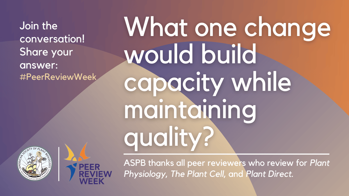 Peer Review Week 2026: Building Peer Review Capacity in Plant Science